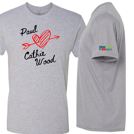 Everything Money "Paul ❤️ Cathie Wood" Fitted Crew T-Shirt by Next Level